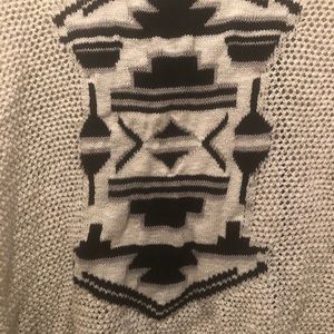 Aztec black and cream/beige cardigan
